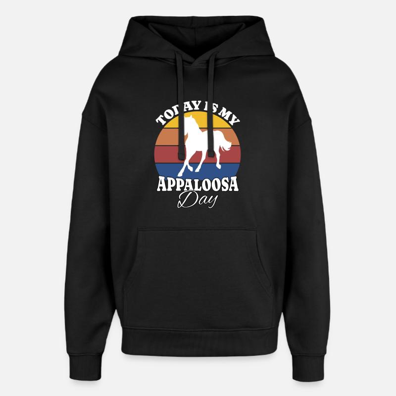 Appaloosa Appaloosa - Sweat à capuche unisexe Stanley/Stella Oversized - noir