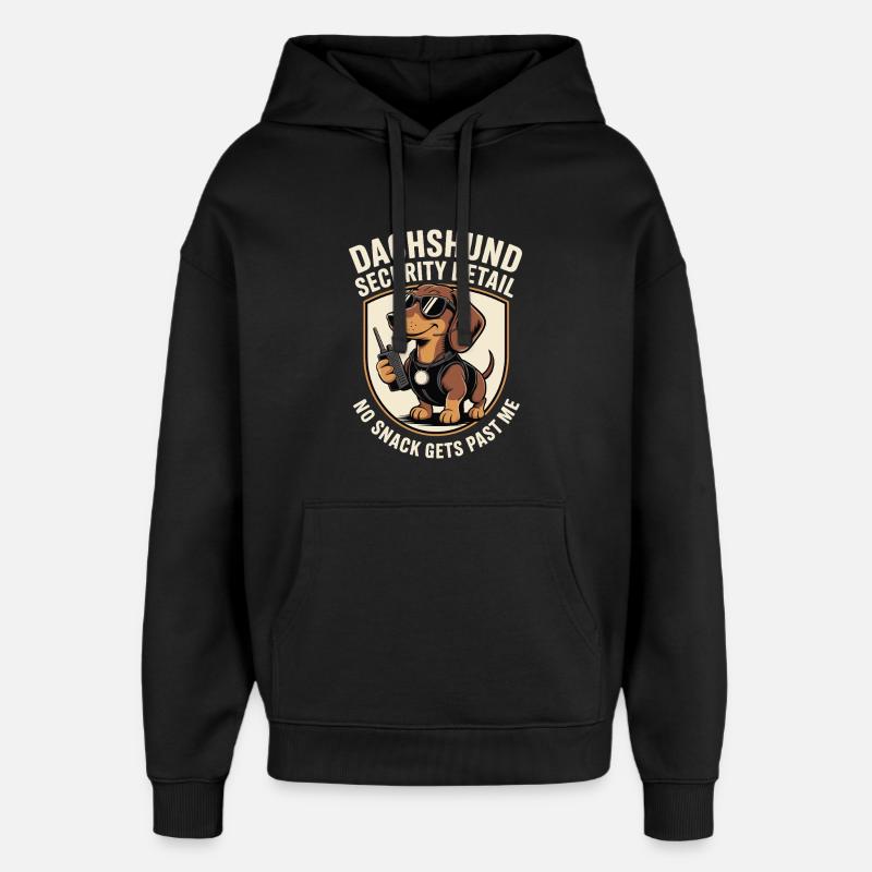 Garde des Encas Teckels - Sweat à capuche unisexe Stanley/Stella Oversized - noir