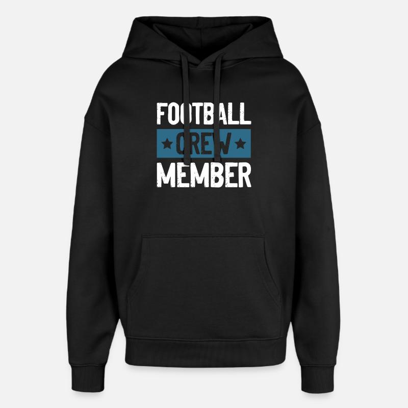 Équipe de football - Sweat à capuche unisexe Stanley/Stella Oversized - noir