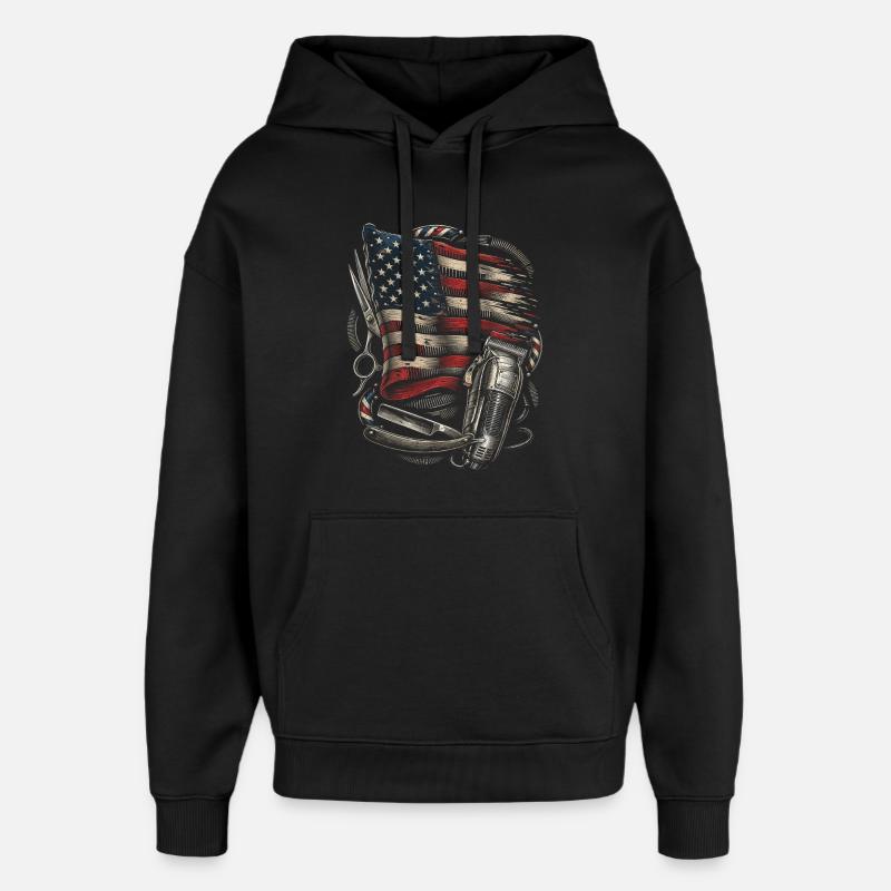 Barber Barbier - Oversized Unisex Hoodie by Stanley/Stella - black