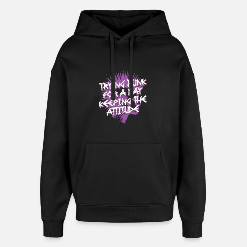 Punk Pour Un Jour - Sweat à capuche unisexe Stanley/Stella Oversized - noir
