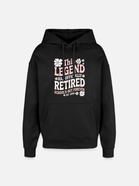 Lehrer-Ruhestandsgeschenke für Lehrer Ruhestand - Oversized Unisex Hoodie von Stanley/Stella - Schwarz