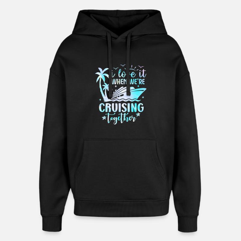 Croisière ensemble Palms & Yacht - Sweat à capuche unisexe Stanley/Stella Oversized - noir