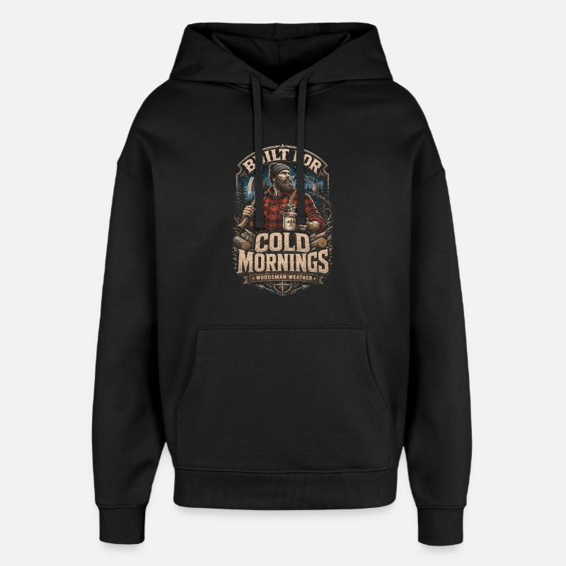 Lumberjacks Tree Cutters Lumberjacks - Oversized Unisex Hoodie by Stanley/Stella - black