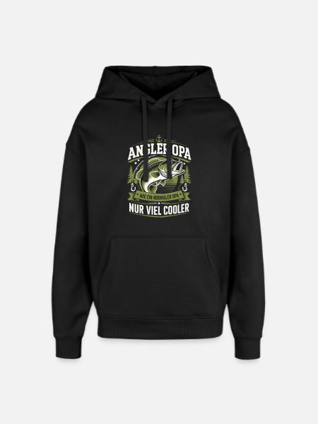 Angler Opa Viel Cooler - Oversized Unisex Hoodie von Stanley/Stella - Schwarz