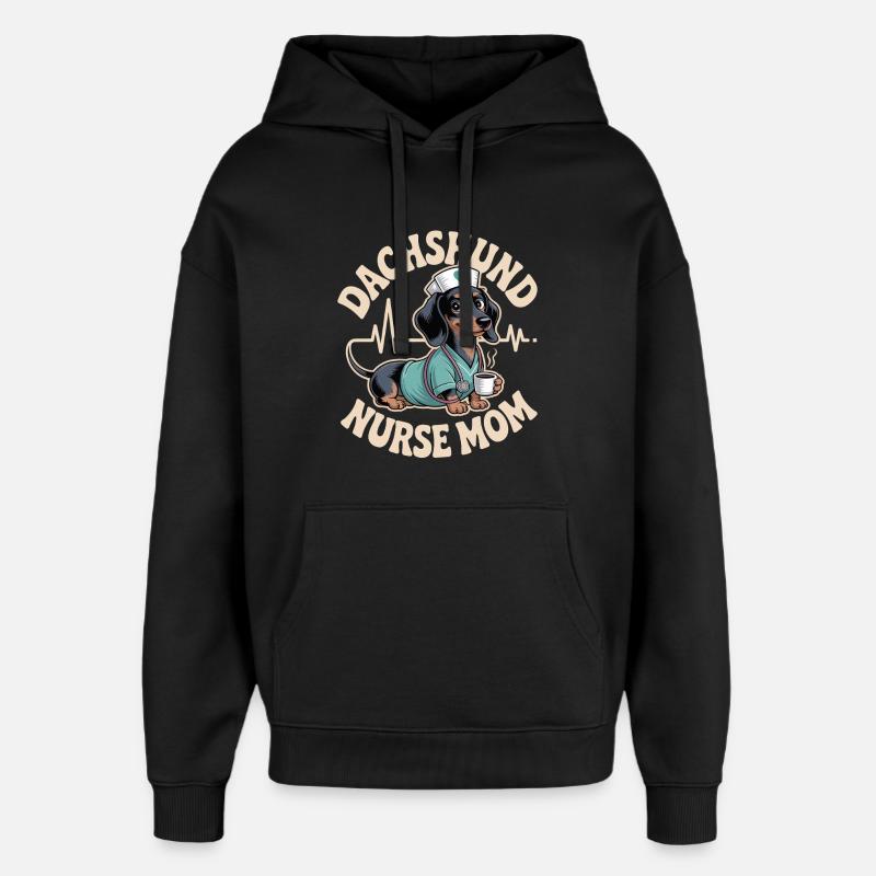Dackel Nurse Mom - Oversized Unisex Hoodie von Stanley/Stella - Schwarz