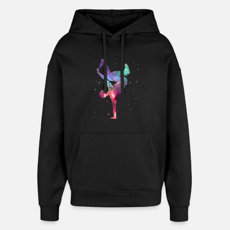 Breakdance Breakdancer Breakdance Breakdance Spatial - Sweat à capuche unisexe Stanley/Stella Oversized - noir