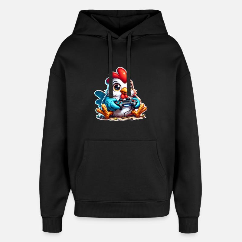 Joueur de poules - Sweat à capuche unisexe Stanley/Stella Oversized - noir