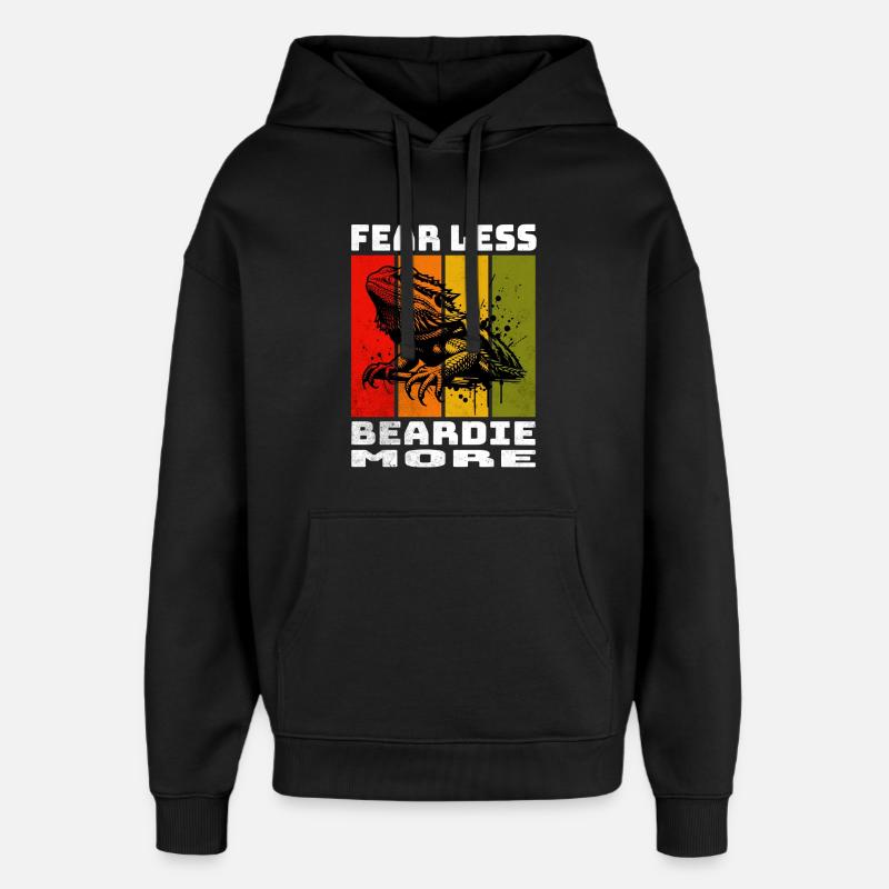 Dragon barbu - Sweat à capuche unisexe Stanley/Stella Oversized - noir