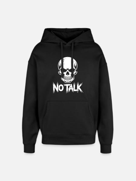 No talk Skull - Oversized Unisex Hoodie by Stanley/Stella - black