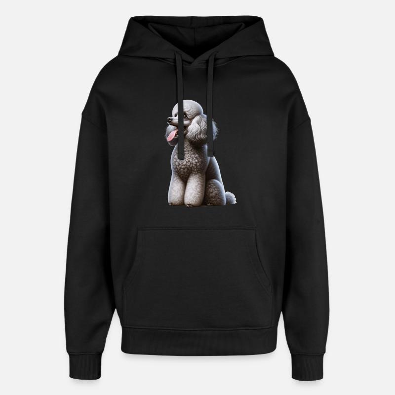 Caniche Pudel - Sweat à capuche unisexe Stanley/Stella Oversized - noir