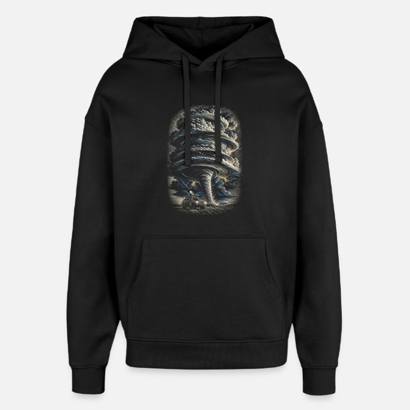 Météorologue chasseur de tempêtes - Sweat à capuche unisexe Stanley/Stella Oversized - noir