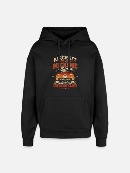 Flugzeugwartung Instandhaltung Luftfahrt Technik - Oversized Unisex Hoodie von Stanley/Stella - Schwarz