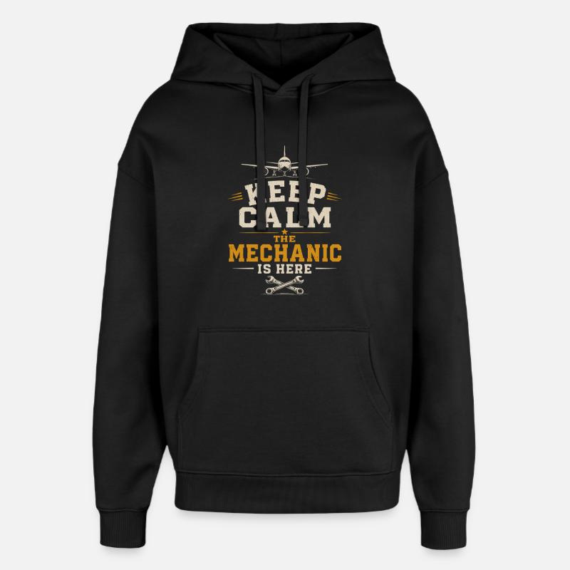 Flugzeugtechnik Luftfahrt Ingenieur Beruf - Oversized Unisex Hoodie von Stanley/Stella - Schwarz