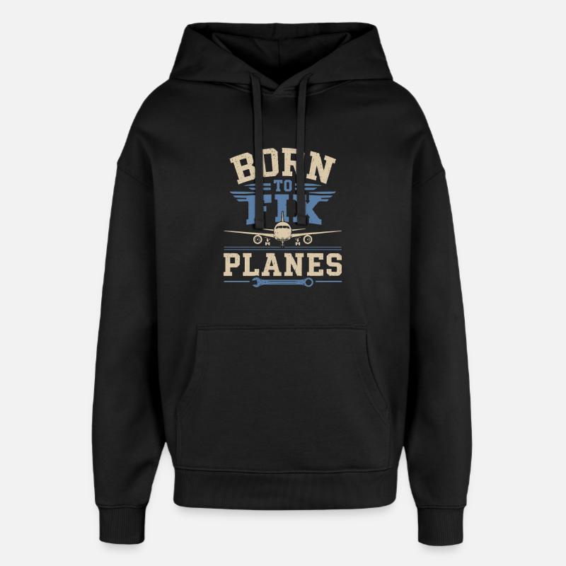 Luftfahrt Ingenieur Flugzeugtechnik Wartung - Oversized Unisex Hoodie von Stanley/Stella - Schwarz