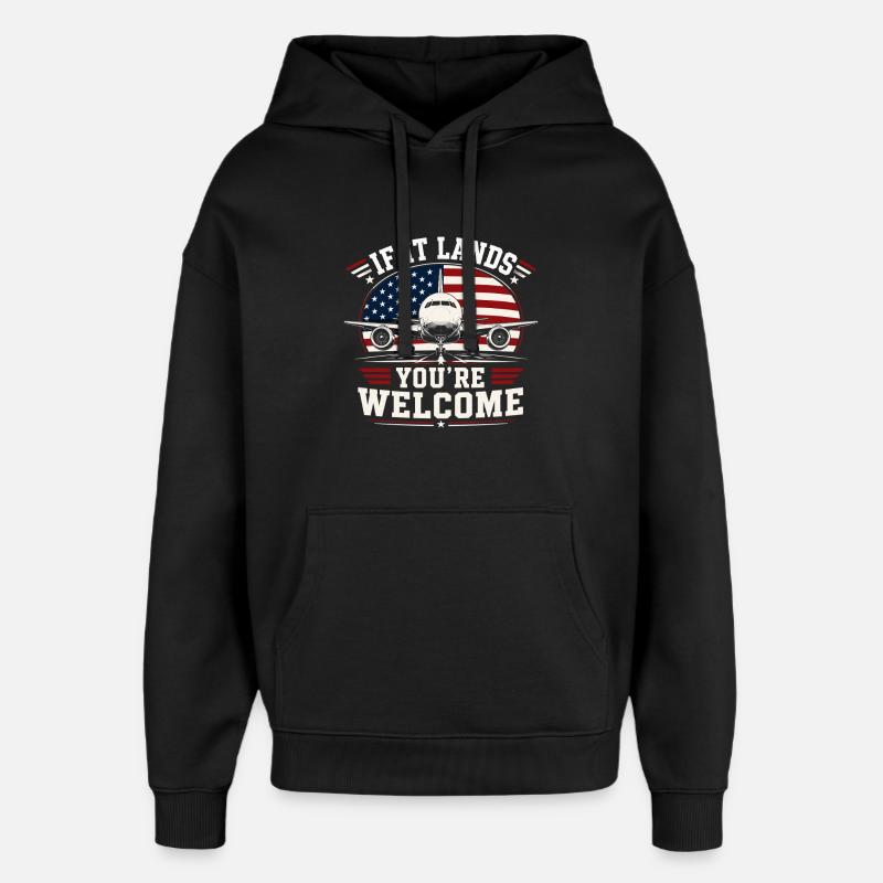 Luftfahrt Techniker Flugzeug Wartung - Oversized Unisex Hoodie von Stanley/Stella - Schwarz