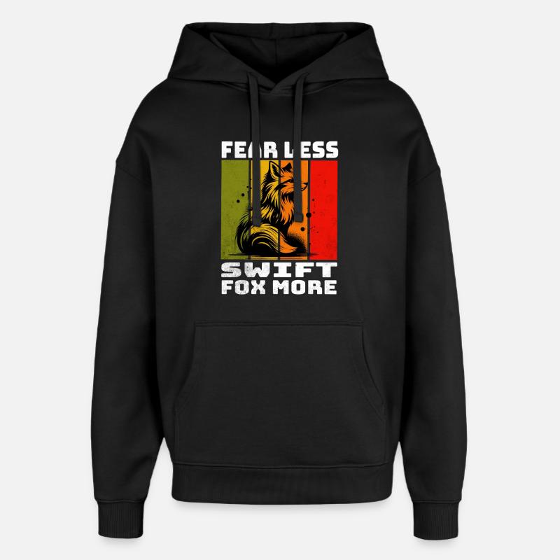 Renard Rapide Swiftfuchs - Sweat à capuche unisexe Stanley/Stella Oversized - noir