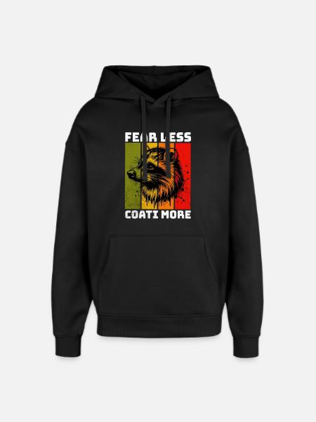 Coati Nasenbär - Oversized Unisex Hoodie by Stanley/Stella - black