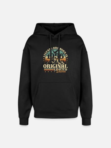 Legends Regalo per il 70° compleanno vintage 1956 - Stanley/Stella Oversized Felpa con cappuccio unisex - nero