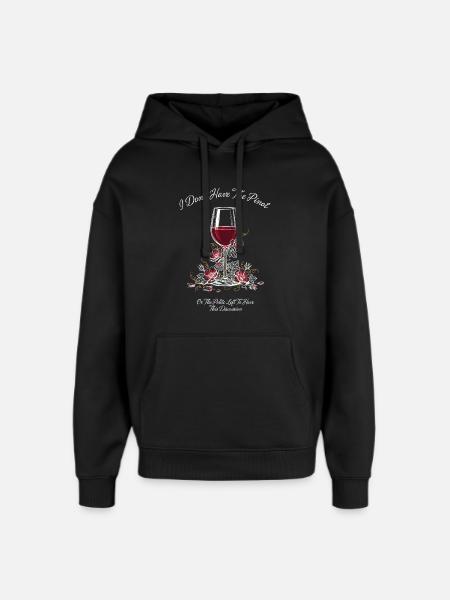 I Don't Have The Pinot - Oversized Unisex Hoodie by Stanley/Stella - black