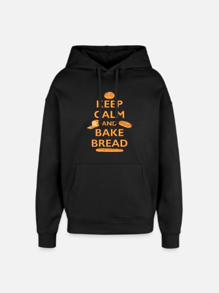 BÄCKER - HOLD DIG ROLIG OG BAG BRØD - BROT BACKEN - Hættetrøje unisex Stanley/Stella Oversized - sort