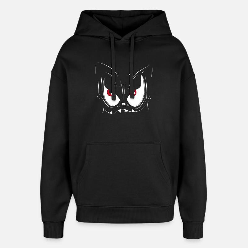 Un visage de monstre - Sweat à capuche unisexe Stanley/Stella Oversized - noir