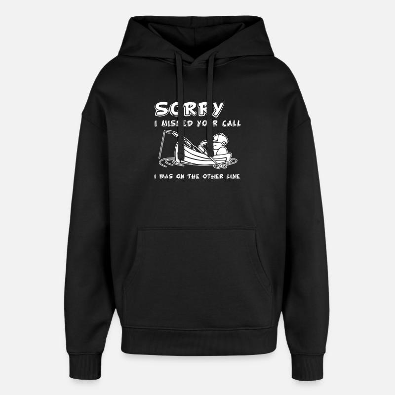 Chemise d'amant de pêche - Sweat à capuche unisexe Stanley/Stella Oversized - noir
