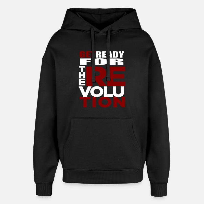 révolution - Sweat à capuche unisexe Stanley/Stella Oversized - noir