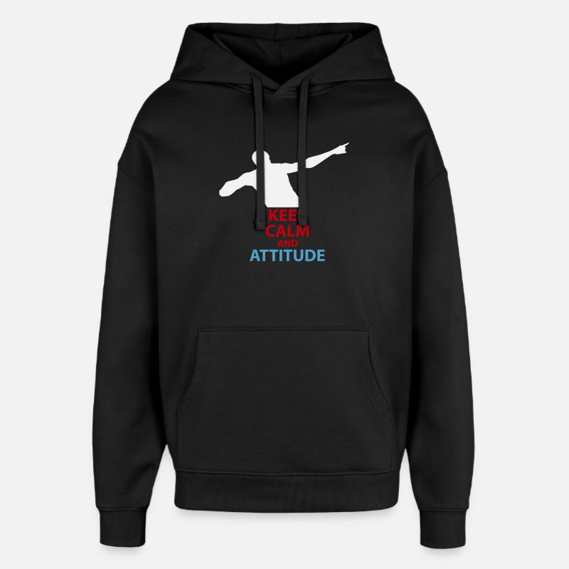 Ruhe und Attitüde Silhouette - Oversized Unisex Hoodie von Stanley/Stella - Schwarz