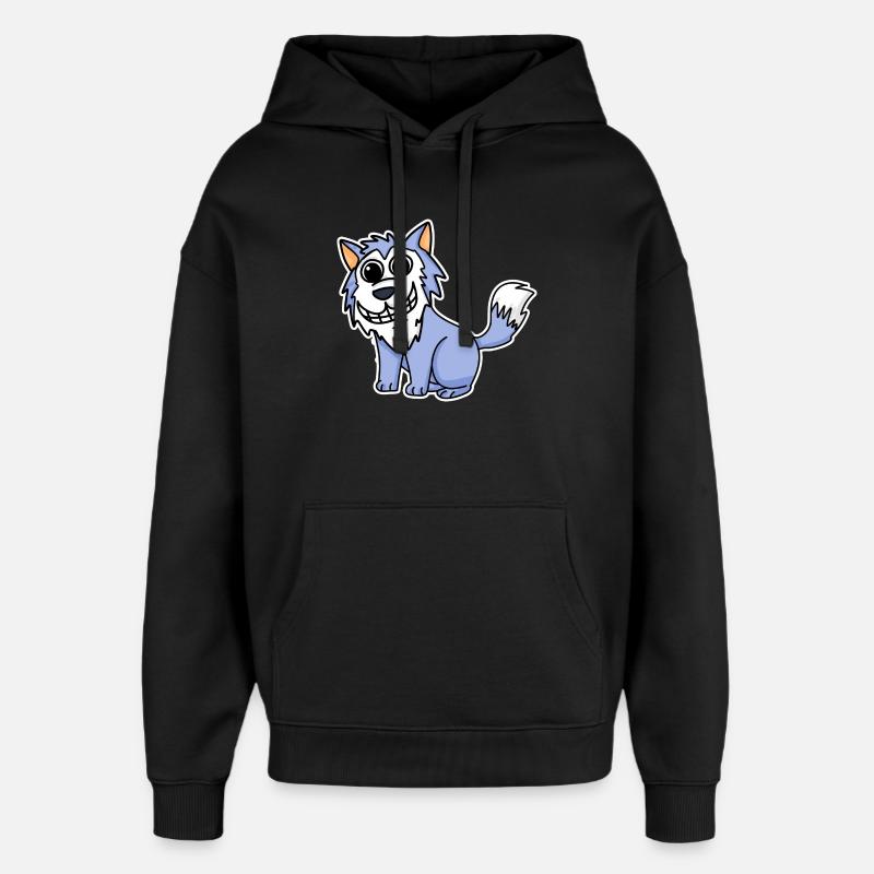 Wolf - Oversized Unisex Hoodie von Stanley/Stella - Schwarz