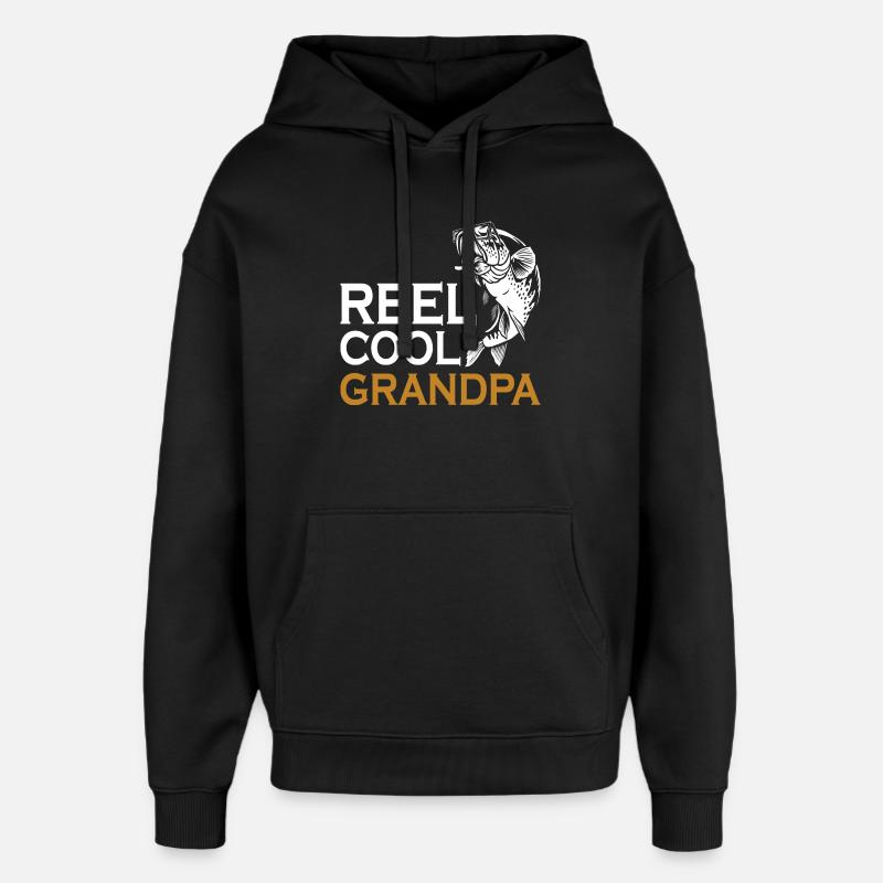 Opa Conquer Angelrolle Cool - Oversized Unisex Hoodie von Stanley/Stella - Schwarz