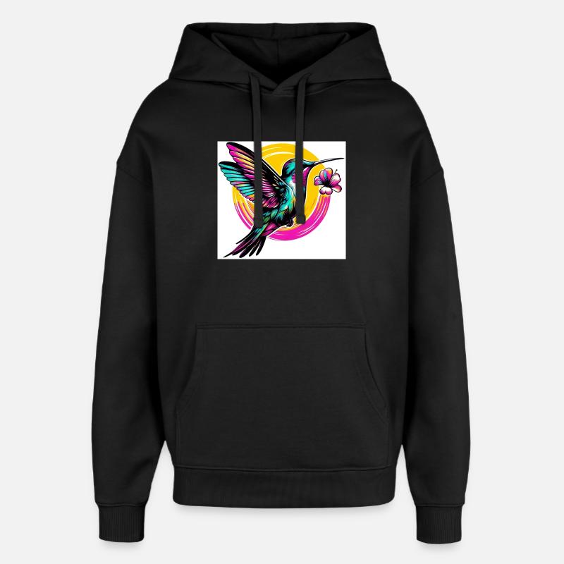 Colibri - Sweat à capuche unisexe Stanley/Stella Oversized - noir