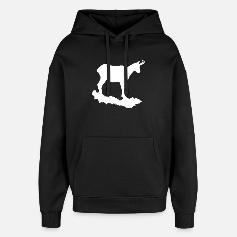 Camoscio - Stanley/Stella Oversized Felpa con cappuccio unisex - nero
