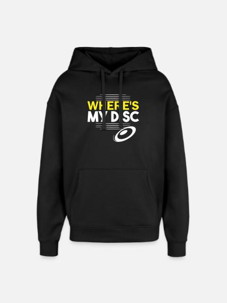 Where's my disc? - Oversized Unisex Hoodie by Stanley/Stella - black