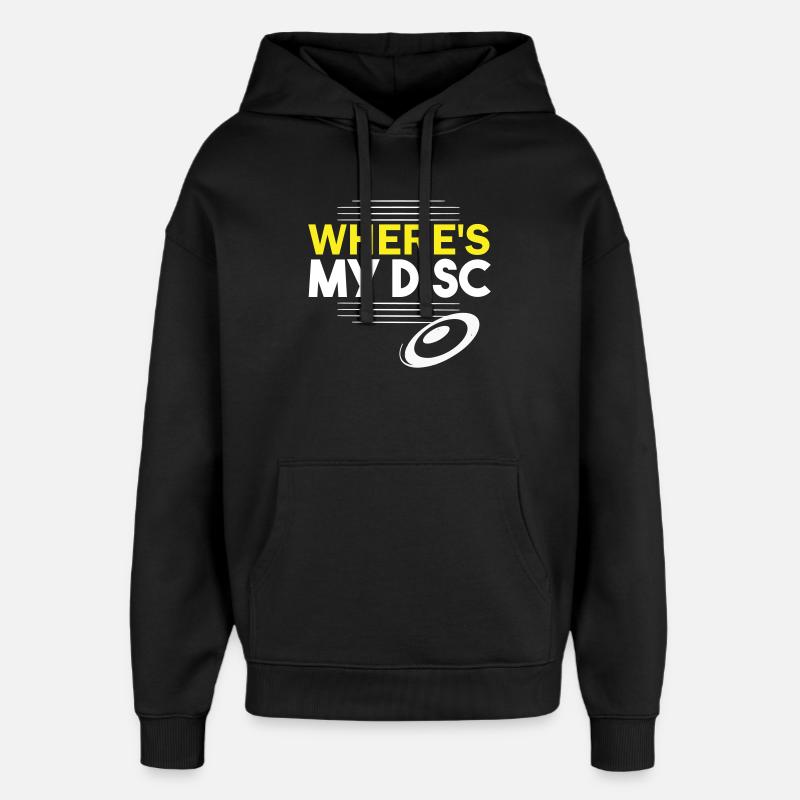 Where's my disc? - Oversized Unisex Hoodie by Stanley/Stella - black