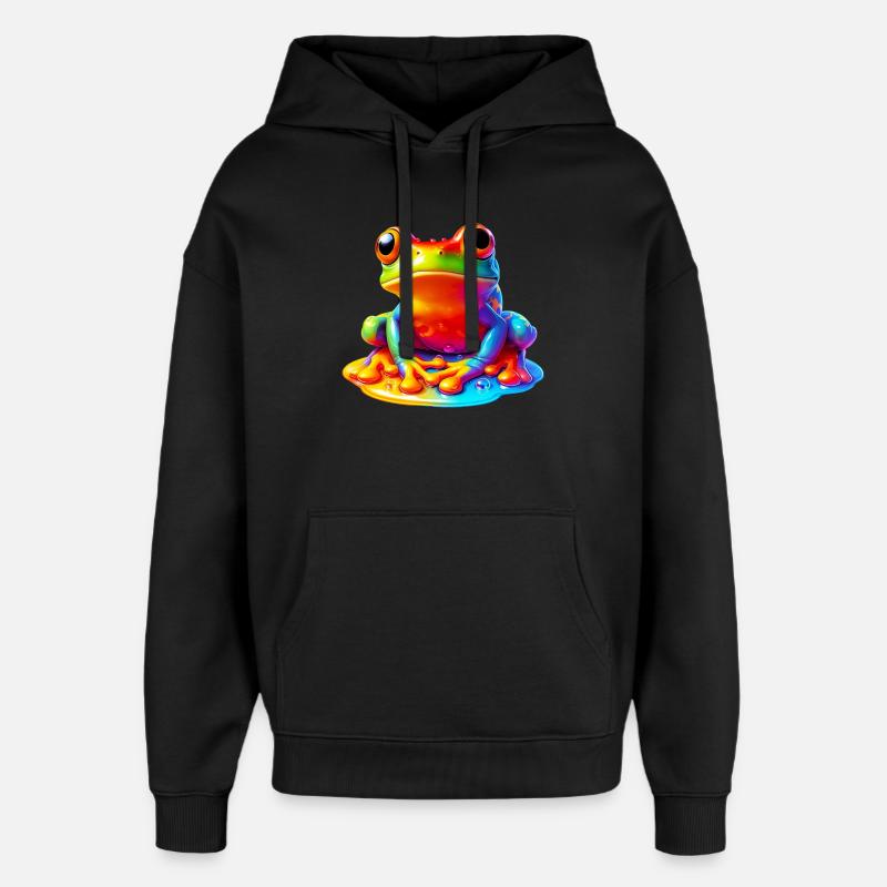 Grenouille - Sweat à capuche unisexe Stanley/Stella Oversized - noir