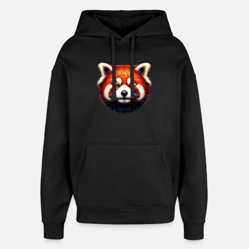 Petit panda - Sweat à capuche unisexe Stanley/Stella Oversized - noir