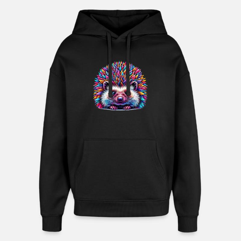 Igel - Oversized Unisex Hoodie von Stanley/Stella - Schwarz
