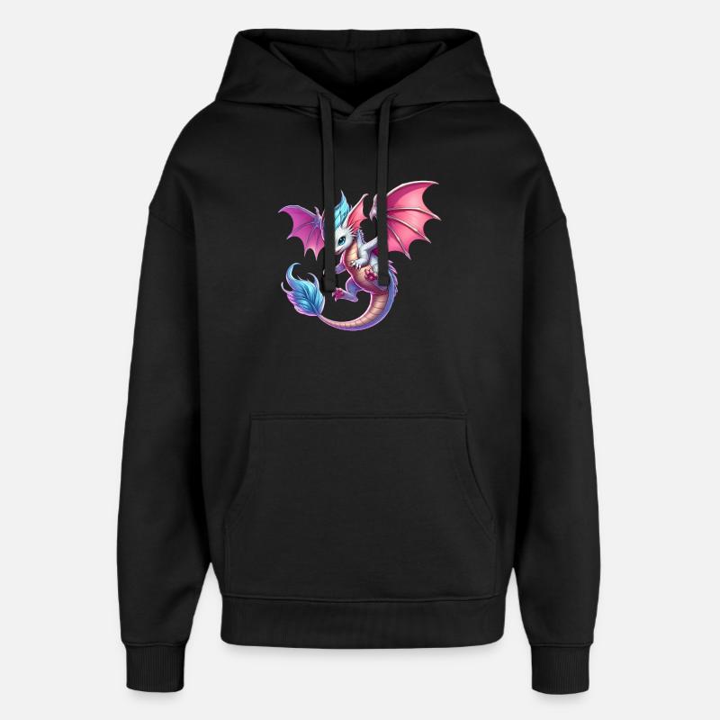 Dragon - Oversized Unisex Hoodie by Stanley/Stella - black