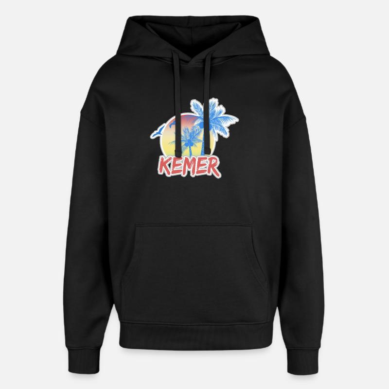 Cadeau pour Kemer - Sweat à capuche unisexe Stanley/Stella Oversized - noir