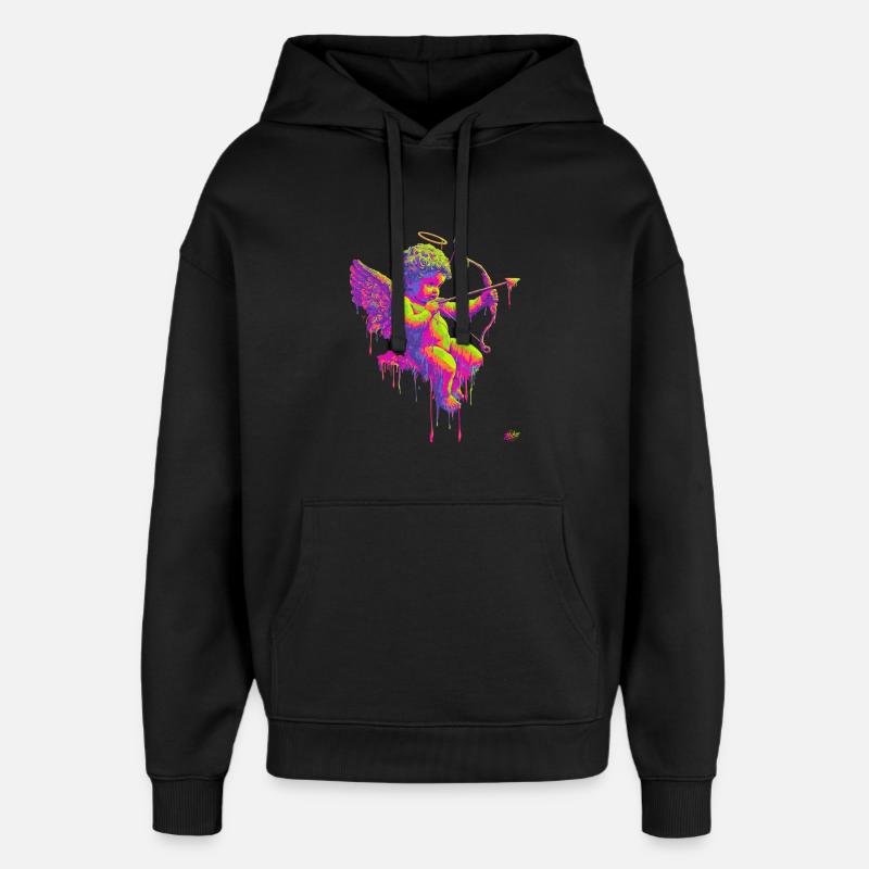#NEon Cupidon - Sweat à capuche unisexe Stanley/Stella Oversized - noir