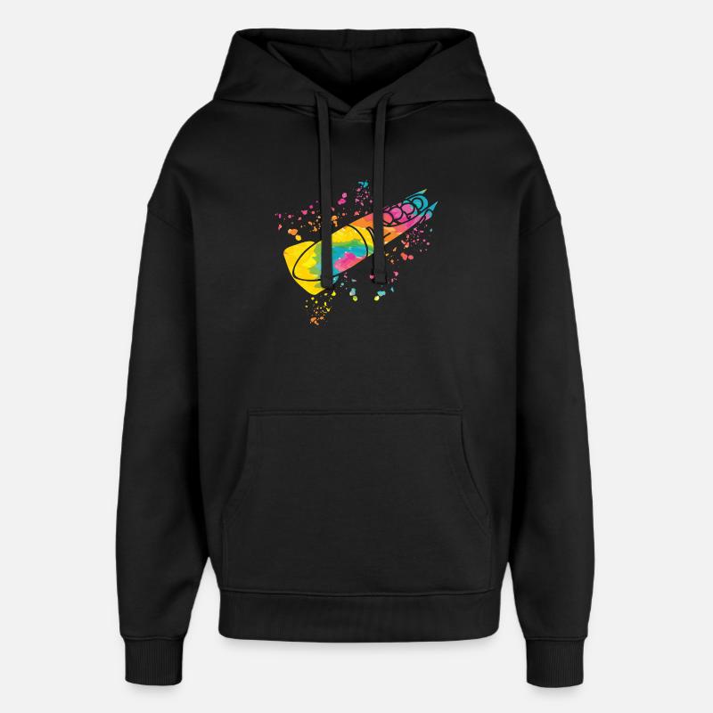 Bobfahrer Bobschlitten Viererbob - Oversized Unisex Hoodie von Stanley/Stella - Schwarz