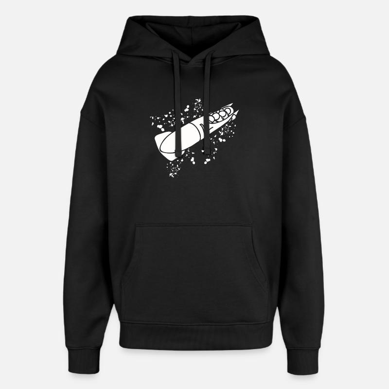 Bobsleigh Bobsleigh Four-man Bobsleigh - Oversized Unisex Hoodie by Stanley/Stella - black