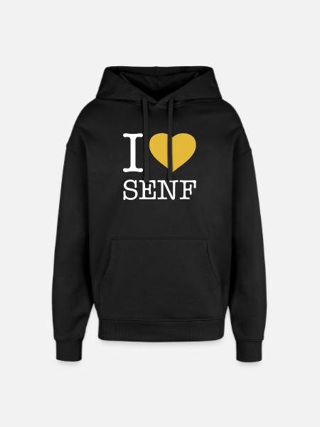I love Senf - Oversized Unisex Hoodie von Stanley/Stella - Schwarz