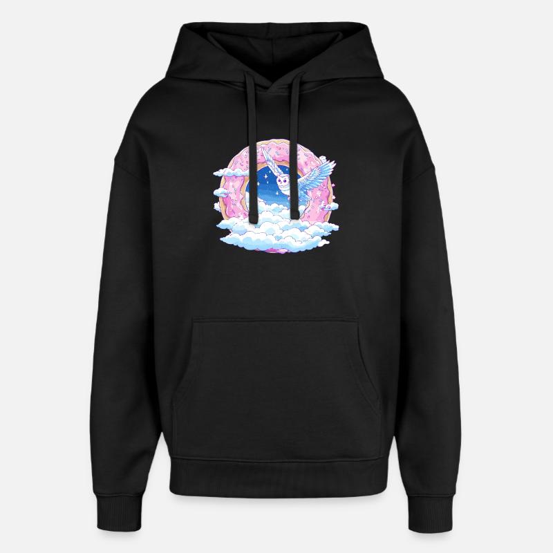 DonutHimmel Eulenflug - Oversized Unisex Hoodie von Stanley/Stella - Schwarz