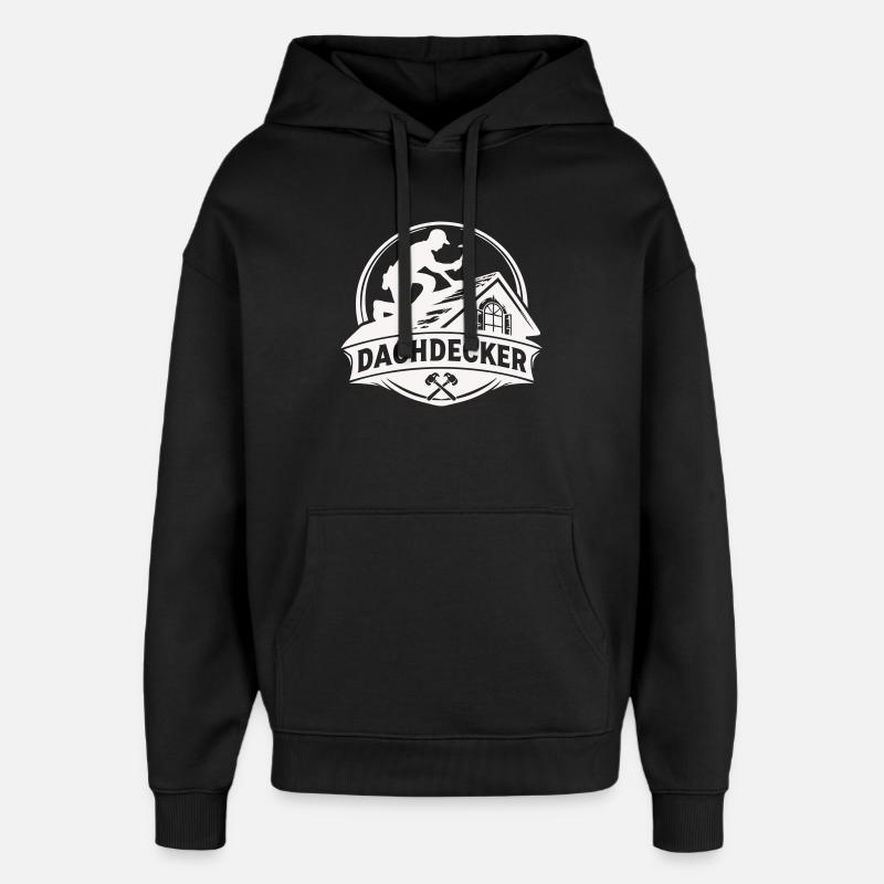Roofer Craft Logo Motif - Sweat à capuche unisexe Stanley/Stella Oversized - noir
