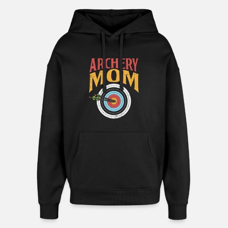 Archery Mom – Coole Bogenschießen Mama - Oversized Unisex Hoodie von Stanley/Stella - Schwarz