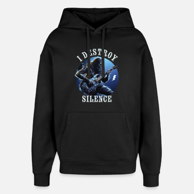 I Destroy Silence - Oversized Unisex Hoodie von Stanley/Stella - Schwarz