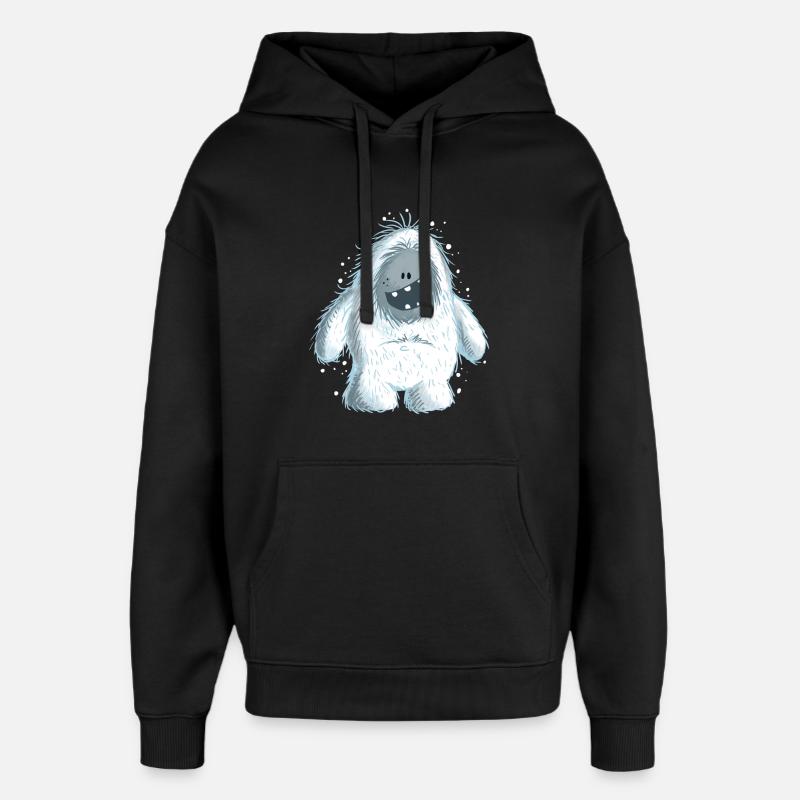 Süßer Yeti - Yetis - Winter - Schnee - Geschenk - Oversized Unisex Hoodie von Stanley/Stella - Schwarz
