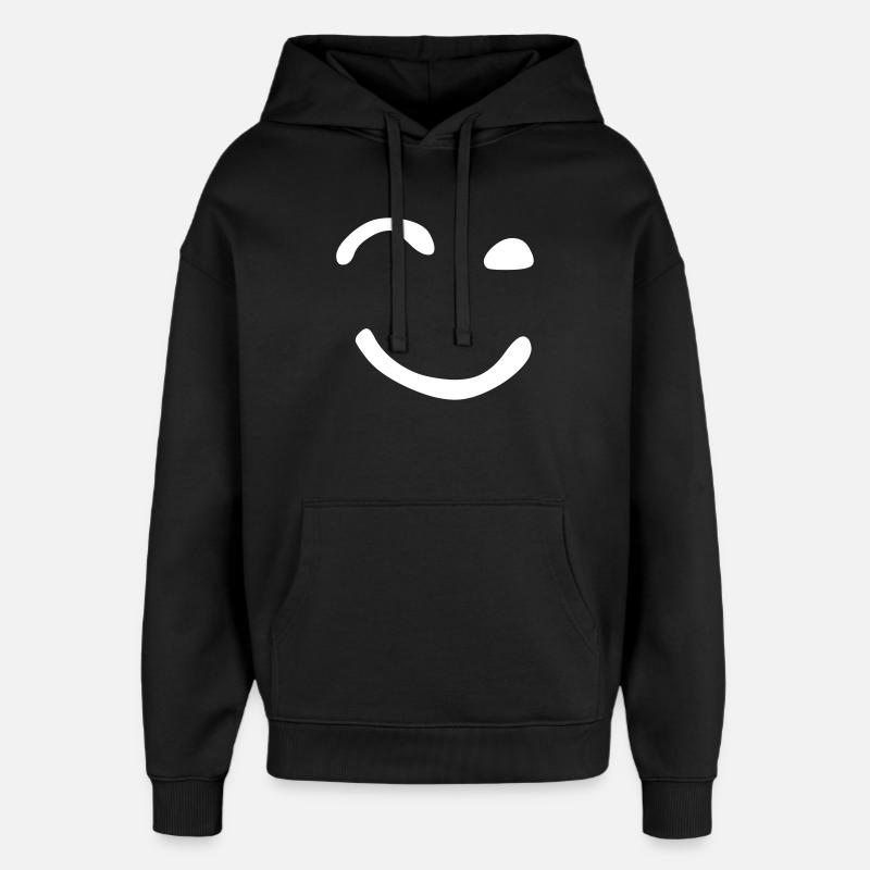 Le visage clignotant - Sweat à capuche unisexe Stanley/Stella Oversized - noir